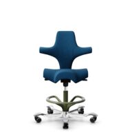 HÅG Capisco 8106 - Select (Gabriel) - Wol / Polyamide - SC66071 - Navy blue - Framekleur - Moss Grey - Gasveer - 265 mm (Zithoogte 53-79cm) - Vloercontact - Harde wielen t.b.v. zachte vloeren - Voetenring - Ja, in framekleur - Voetster - Ja, voetster i... thumbnail
