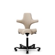 HÅG Capisco 8106 - Select (Gabriel) - Wol / Polyamide - SC61188 - Light beige - Framekleur - Zwart - Gasveer - 150 mm (Zithoogte 40-55cm) - Vloercontact - Harde wielen t.b.v. zachte vloeren - Voetenring - Nee, geen voetenring - Voetster - Nee, voetster... thumbnail