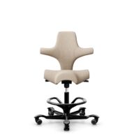 HÅG Capisco 8106 - Select (Gabriel) - Wool / Polyamide - SC61188 - Light beige - Black - 265 mm (seat height 53-79cm) - Soft castors for hard floors thumbnail
