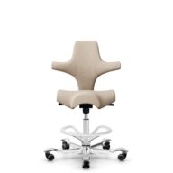 HÅG Capisco 8106 - Select (Gabriel) - Laine / Polyamide - SC61188 - Light beige - Blanc - 200 mm (hauteur d’assise 46–64 cm) - Roues dures pour sols souples thumbnail