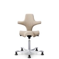 HÅG Capisco 8106 - Select (Gabriel) - Wol / Polyamide - SC61188 - Light beige - Framekleur - Zilver - Gasveer - 150 mm (Zithoogte 40-55cm) - Vloercontact - Glijdoppen - Voetenring - Nee, geen voetenring - Voetster - Nee, voetster in framekleur thumbnail