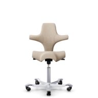HÅG Capisco 8106 - Select (Gabriel) - Laine / Polyamide - SC61188 - Light beige - Argent - 200 mm (hauteur d’assise 46–64 cm) - Roues souples pour sols durs thumbnail
