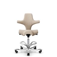 HÅG Capisco 8106 - Select (Gabriel) - Wol / Polyamide - SC61188 - Light beige - Framekleur - Zilver - Gasveer - 200 mm (Zithoogte 46-64cm) - Vloercontact - Zachte wielen t.b.v. harde vloeren - Voetenring - Ja, in framekleur - Voetster - Ja, voetster in... thumbnail