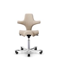 HÅG Capisco 8106 - Select (Gabriel) - Wol / Polyamide - SC61188 - Light beige - Framekleur - Zilver - Gasveer - 265 mm (Zithoogte 53-79cm) - Vloercontact - Harde wielen t.b.v. zachte vloeren - Voetenring - Nee, geen voetenring - Voetster - Ja, voetster... thumbnail
