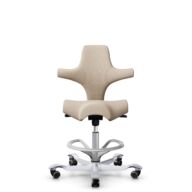 HÅG Capisco 8106 - Select (Gabriel) - Wol / Polyamide - SC61188 - Light beige - Framekleur - Zilver - Gasveer - 265 mm (Zithoogte 53-79cm) - Vloercontact - Zachte wielen t.b.v. harde vloeren - Voetenring - Ja, in framekleur - Voetster - Nee, voetster i... thumbnail