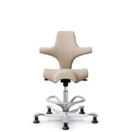 HÅG Capisco 8106 - Select (Gabriel) - Wol / Polyamide - SC61188 - Light beige - Framekleur - Zilver - Gasveer - 265 mm (Zithoogte 53-79cm) - Vloercontact - Glijdoppen - Voetenring - Ja, in framekleur - Voetster - Nee, voetster in framekleur thumbnail