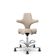 HÅG Capisco 8106 - Select (Gabriel) - Wol / Polyamide - SC61188 - Light beige - Framekleur - Zilver - Gasveer - 265 mm (Zithoogte 53-79cm) - Vloercontact - Glijdoppen - Voetenring - Ja, in framekleur - Voetster - Ja, voetster in gepolijst aluminium thumbnail