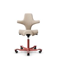 HÅG Capisco 8106 - Select (Gabriel) - Laine / Polyamide - SC61188 - Light beige - Blush Rose - 150 mm (hauteur d’assise 40–55 cm) - Roues dures pour sols souples thumbnail