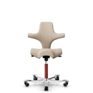 HÅG Capisco 8106 - Select (Gabriel) - Wol / Polyamide - SC61188 - Light beige - Framekleur - Blush Rose - Gasveer - 200 mm (Zithoogte 46-64cm) - Vloercontact - Harde wielen t.b.v. zachte vloeren - Voetenring - Nee, geen voetenring - Voetster - Ja, voet... thumbnail