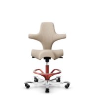 HÅG Capisco 8106 - Select (Gabriel) - Wol / Polyamide - SC61188 - Light beige - Framekleur - Blush Rose - Gasveer - 200 mm (Zithoogte 46-64cm) - Vloercontact - Harde wielen t.b.v. zachte vloeren - Voetenring - Ja, in framekleur - Voetster - Ja, voetste... thumbnail