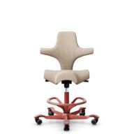 HÅG Capisco 8106 - Select (Gabriel) - Wol / Polyamide - SC61188 - Light beige - Framekleur - Blush Rose - Gasveer - 200 mm (Zithoogte 46-64cm) - Vloercontact - Zachte wielen t.b.v. harde vloeren - Voetenring - Ja, in framekleur - Voetster - Nee, voetst... thumbnail