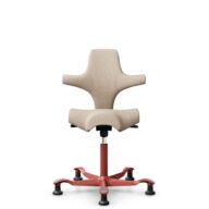 HÅG Capisco 8106 - Select (Gabriel) - Wol / Polyamide - SC61188 - Light beige - Framekleur - Blush Rose - Gasveer - 265 mm (Zithoogte 53-79cm) - Vloercontact - Glijdoppen - Voetenring - Nee, geen voetenring - Voetster - Nee, voetster in framekleur thumbnail
