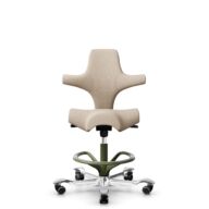 HÅG Capisco 8106 - Select (Gabriel) - Wol / Polyamide - SC61188 - Light beige - Framekleur - Moss Grey - Gasveer - 265 mm (Zithoogte 53-79cm) - Vloercontact - Harde wielen t.b.v. zachte vloeren - Voetenring - Ja, in framekleur - Voetster - Ja, voetster... thumbnail