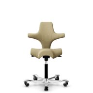 HÅG Capisco 8106 - Select (Gabriel) - Wol / Polyamide - SC62097 - Light ochre - Framekleur - Zwart - Gasveer - 200 mm (Zithoogte 46-64cm) - Vloercontact - Zachte wielen t.b.v. harde vloeren - Voetenring - Nee, geen voetenring - Voetster - Ja, voetster ... thumbnail