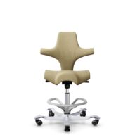 HÅG Capisco 8106 - Select (Gabriel) - Wol / Polyamide - SC62097 - Light ochre - Framekleur - Zilver - Gasveer - 200 mm (Zithoogte 46-64cm) - Vloercontact - Zachte wielen t.b.v. harde vloeren - Voetenring - Ja, in framekleur - Voetster - Nee, voetster i... thumbnail