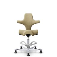 HÅG Capisco 8106 - Select (Gabriel) - Wol / Polyamide - SC62097 - Light ochre - Framekleur - Zilver - Gasveer - 265 mm (Zithoogte 53-79cm) - Vloercontact - Glijdoppen - Voetenring - Ja, in framekleur - Voetster - Nee, voetster in framekleur thumbnail