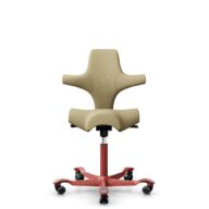 HÅG Capisco 8106 - Select (Gabriel) - Wol / Polyamide - SC62097 - Light ochre - Framekleur - Blush Rose - Gasveer - 150 mm (Zithoogte 40-55cm) - Vloercontact - Harde wielen t.b.v. zachte vloeren - Voetenring - Nee, geen voetenring - Voetster - Nee, voe... thumbnail