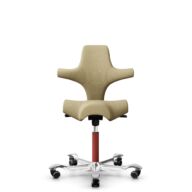 HÅG Capisco 8106 - Select (Gabriel) - Wol / Polyamide - SC62097 - Light ochre - Framekleur - Blush Rose - Gasveer - 150 mm (Zithoogte 40-55cm) - Vloercontact - Harde wielen t.b.v. zachte vloeren - Voetenring - Nee, geen voetenring - Voetster - Ja, voet... thumbnail