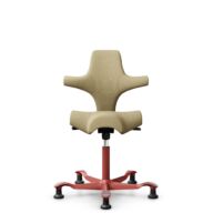 HÅG Capisco 8106 - Select (Gabriel) - Wol / Polyamide - SC62097 - Light ochre - Framekleur - Blush Rose - Gasveer - 265 mm (Zithoogte 53-79cm) - Vloercontact - Glijdoppen - Voetenring - Nee, geen voetenring - Voetster - Nee, voetster in framekleur thumbnail