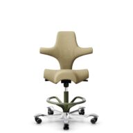 HÅG Capisco 8106 - Select (Gabriel) - Wol / Polyamide - SC62097 - Light ochre - Framekleur - Moss Grey - Gasveer - 200 mm (Zithoogte 46-64cm) - Vloercontact - Harde wielen t.b.v. zachte vloeren - Voetenring - Ja, in framekleur - Voetster - Ja, voetster... thumbnail