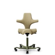 HÅG Capisco 8106 - Select (Gabriel) - Wol / Polyamide - SC62097 - Light ochre - Framekleur - Moss Grey - Gasveer - 265 mm (Zithoogte 53-79cm) - Vloercontact - Zachte wielen t.b.v. harde vloeren - Voetenring - Nee, geen voetenring - Voetster - Nee, voet... thumbnail