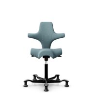 HÅG Capisco 8106 - Select (Gabriel) - Wol / Polyamide - SC67098 - Glacier blue - Zwart - 200 mm (Zithoogte 46-64mm) - Glijdoppen thumbnail