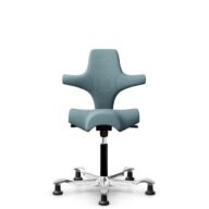 HÅG Capisco 8106 - Select (Gabriel) - Laine / Polyamide - SC67098 - Glacier blue - Noir - 200 mm (hauteur d’assise 46–64 cm) - Patins thumbnail
