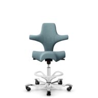 HÅG Capisco 8106 - Select (Gabriel) - Wool / Polyamide - SC67098 - Glacier blue - White - 200 mm (seat height 46-64cm) - Soft castors for hard floors thumbnail