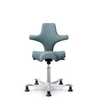HÅG Capisco 8106 - Select (Gabriel) - Wol / Polyamide - SC67098 - Glacier blue - Framekleur - Zilver - Gasveer - 150 mm (Zithoogte 40-55cm) - Vloercontact - Glijdoppen - Voetenring - Nee, geen voetenring - Voetster - Nee, voetster in framekleur thumbnail