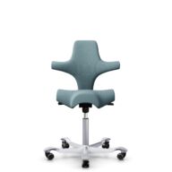 HÅG Capisco 8106 - Select (Gabriel) - Wool / Polyamide - SC67098 - Glacier blue - Silver - 200 mm (seat height 46-64cm) - Soft castors for hard floors thumbnail