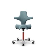 HÅG Capisco 8106 - Select (Gabriel) - Wełna / Poliamid - SC67098 - Glacier blue - Blush Rose - 265 mm (seat height 53-79cm) - Hard castors for soft floors thumbnail