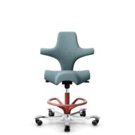 HÅG Capisco 8106 - Select (Gabriel) - Laine / Polyamide - SC67098 - Glacier blue - Blush Rose - 265 mm (hauteur d’assise 53–79 cm) - Roues dures pour sols souples thumbnail