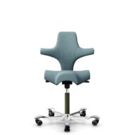 HÅG Capisco 8106 - Select (Gabriel) - Laine / Polyamide - SC67098 - Glacier blue - Moss Grey - 150 mm (hauteur d’assise 40–55 cm) - Roues dures pour sols souples thumbnail