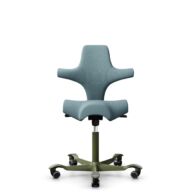 HÅG Capisco 8106 - Select (Gabriel) - Wol / Polyamide - SC67098 - Glacier blue - Moss Grey - 200 mm (Zithoogte 46-64mm) - Harde wielen t.b.v. zachte vloeren thumbnail