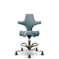 HÅG Capisco 8106 - Select (Gabriel) - Laine / Polyamide - SC67098 - Glacier blue - Moss Grey - 200 mm (hauteur d’assise 46–64 cm) - Patins thumbnail