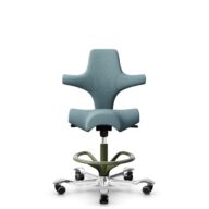 HÅG Capisco 8106 - Select (Gabriel) - Wełna / Poliamid - SC67098 - Glacier blue - Moss Grey - 265 mm (seat height 53-79cm) - Hard castors for soft floors thumbnail