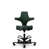 HÅG Capisco 8106 - Select (Gabriel) - Laine / Polyamide - SC68209 - Dark green - Noir - 265 mm (hauteur d’assise 53–79 cm) - Roues souples pour sols durs thumbnail