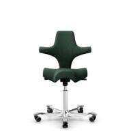 HÅG Capisco 8106 - Select (Gabriel) - Laine / Polyamide - SC68209 - Dark green - Blanc - 200 mm (hauteur d’assise 46–64 cm) - Roues souples pour sols durs thumbnail