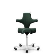 HÅG Capisco 8106 - Select (Gabriel) - Wool / Polyamide - SC68209 - Dark green - White - 265 mm (seat height 53-79cm) - Soft castors for hard floors thumbnail