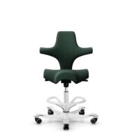 HÅG Capisco 8106 - Select (Gabriel) - Wool / Polyamide - SC68209 - Dark green - White - 265 mm (seat height 53-79cm) - Soft castors for hard floors thumbnail