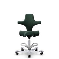 HÅG Capisco 8106 - Select (Gabriel) - Wełna / Poliamid - SC68209 - Dark green - Silver - 265 mm (seat height 53-79cm) - Soft castors for hard floors thumbnail