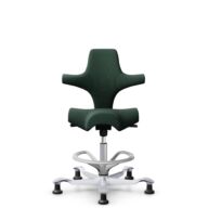 HÅG Capisco 8106 - Select (Gabriel) - Wol / Polyamide - SC68209 - Dark green - Zilver - 265 mm (Zithoogte 53-79cm) - Glijdoppen thumbnail