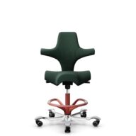 HÅG Capisco 8106 - Select (Gabriel) - Laine / Polyamide - SC68209 - Dark green - Blush Rose - 200 mm (hauteur d’assise 46–64 cm) - Roues dures pour sols souples thumbnail