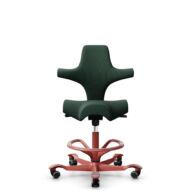 HÅG Capisco 8106 - Select (Gabriel) - Laine / Polyamide - SC68209 - Dark green - Blush Rose - 265 mm (hauteur d’assise 53–79 cm) - Roues souples pour sols durs thumbnail