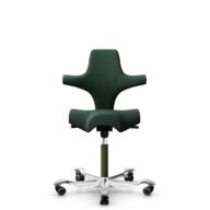 HÅG Capisco 8106 - Select (Gabriel) - Wol / Polyamide - SC68209 - Dark green - Framekleur - Moss Grey - Gasveer - 150 mm (Zithoogte 40-55cm) - Vloercontact - Zachte wielen t.b.v. harde vloeren - Voetenring - Nee, geen voetenring - Voetster - Ja, voetst... thumbnail