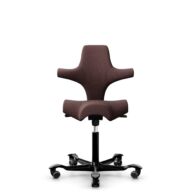 HÅG Capisco 8106 - Select (Gabriel) - Wool / Polyamide - SC61186 - Chestnut - Black - 150mm (seat height 40–55cm) - Hard castors for soft floors thumbnail