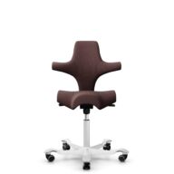 HÅG Capisco 8106 - Select (Gabriel) - Wool / Polyamide - SC61186 - Chestnut - White - 150mm (seat height 40–55cm) - Soft castors for hard floors thumbnail