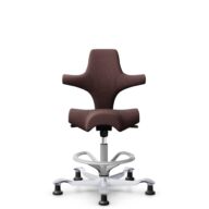 HÅG Capisco 8106 - Select (Gabriel) - Laine / Polyamide - SC61186 - Chestnut - Argent - 200 mm (hauteur d’assise 46–64 cm) - Patins thumbnail