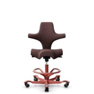 HÅG Capisco 8106 - Select (Gabriel) - Wool / Polyamide - SC61186 - Chestnut - Blush Rose - 265 mm (seat height 53-79cm) - Hard castors for soft floors thumbnail