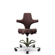 HÅG Capisco 8106 - Select (Gabriel) - Wool / Polyamide - SC61186 - Chestnut - Moss Grey - 200 mm (seat height 46-64cm) - Hard castors for soft floors thumbnail
